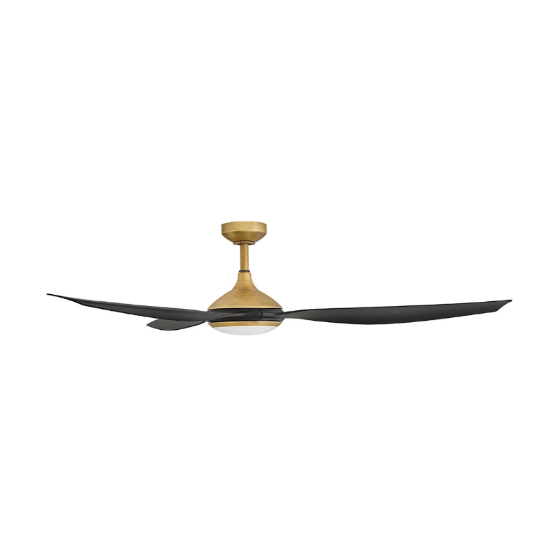 Hinkley 906864F Talan 64" Indoor/Outdoor Smart Ceiling Fan with LED Light Kit - Heritage Brass