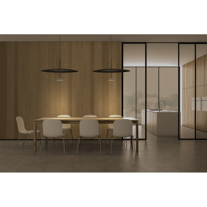 Pablo Designs Sky Dome 24" LED Pendant with Wood Shade