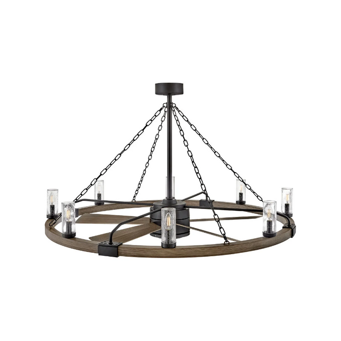 Hinkley 906144F Sawyer 52" LED Outdoor Smart Fandelier - Matte Black