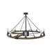 Hinkley 906144F Sawyer 52" LED Outdoor Smart Fandelier - Matte Black