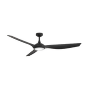 Hinkley 906864F Talan 64" Indoor/Outdoor Smart Ceiling Fan with LED Light Kit - Matte Black