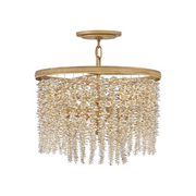 Fredrick Ramond FR41493 Rubina 4-lt 18" LED Pendant - Burnished Gold/Light Amber Crystal