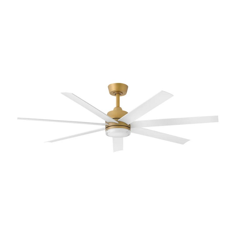 Hinkley 910656 Current 56" Smart Ceiling Fan with LED Light Kit - Heritage Brass