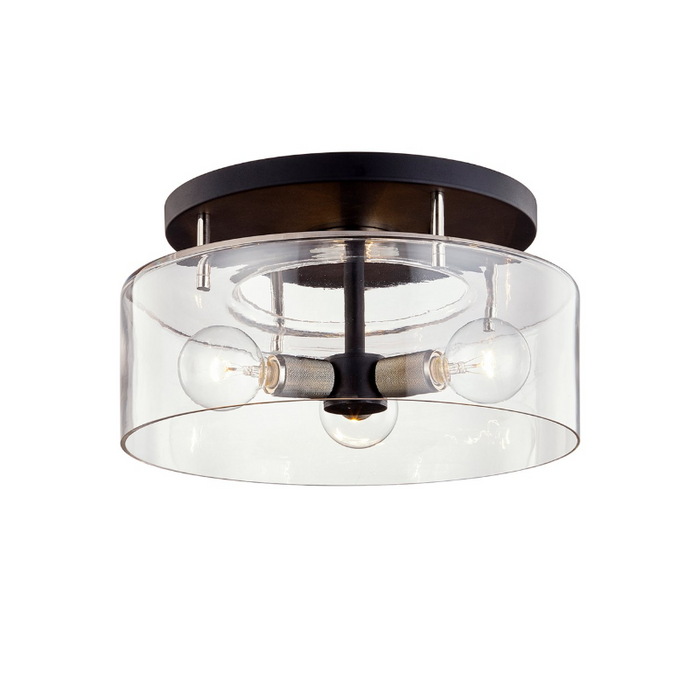 Troy Bergamot Station 3-lt 17" Semi Flush