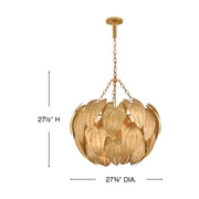 Fredrick Ramond FR47165 Camille 6-lt 28" LED Chandelier
