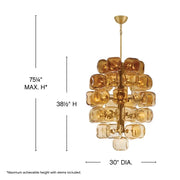 Fredrick Ramond FR46858 Perriand 40-lt 30" LED Chandelier