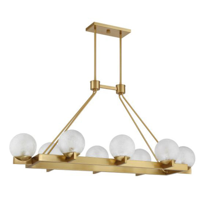 Savoy House 1-1016-8 Darien 8-lt 48" Linear Chandelier - Warm Brass