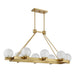 Savoy House 1-1016-8 Darien 8-lt 48" Linear Chandelier - Warm Brass
