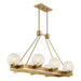Savoy House 1-1016-8 Darien 8-lt 48" Linear Chandelier - Warm Brass