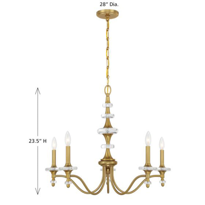 Savoy House 1-1361-5 Champlain 5-lt 28" Chandelier