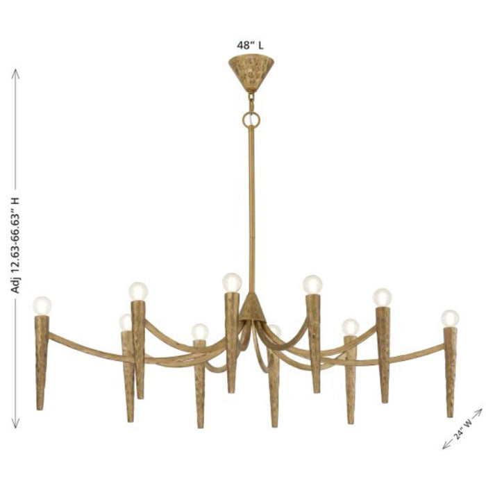 Savoy House 1-1528-10 Belleza 10-lt 46" Linear Chandelier
