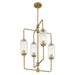 Savoy House 1-3023-4 Holton 4-lt 20" Chandelier - Warm Brass