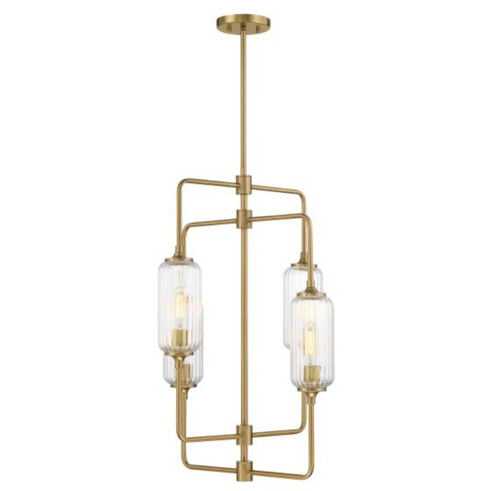 Savoy House 1-3023-4 Holton 4-lt 20" Chandelier - Warm Brass