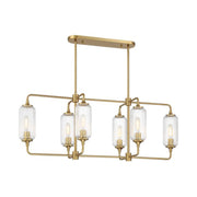 Savoy House 1-3026-6 Holton 6-lt 42" Linear Chandelier - Warm Brass