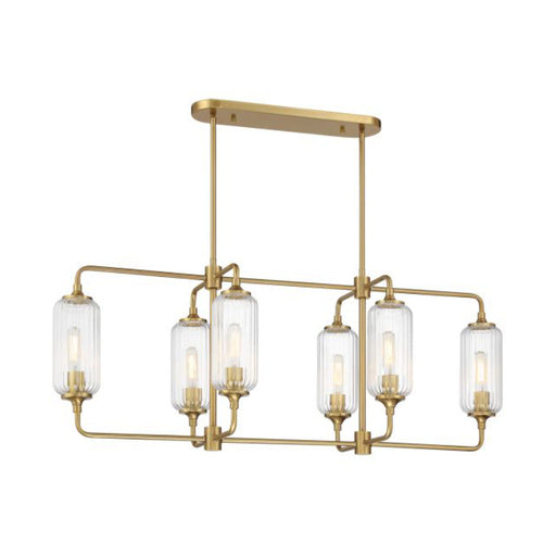 Savoy House 1-3026-6 Holton 6-lt 42" Linear Chandelier - Warm Brass