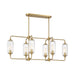 Savoy House 1-3026-6 Holton 6-lt 42" Linear Chandelier - Warm Brass