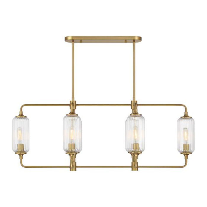 Savoy House 1-3026-6 Holton 6-lt 42" Linear Chandelier - Warm Brass