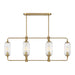 Savoy House 1-3026-6 Holton 6-lt 42" Linear Chandelier - Warm Brass