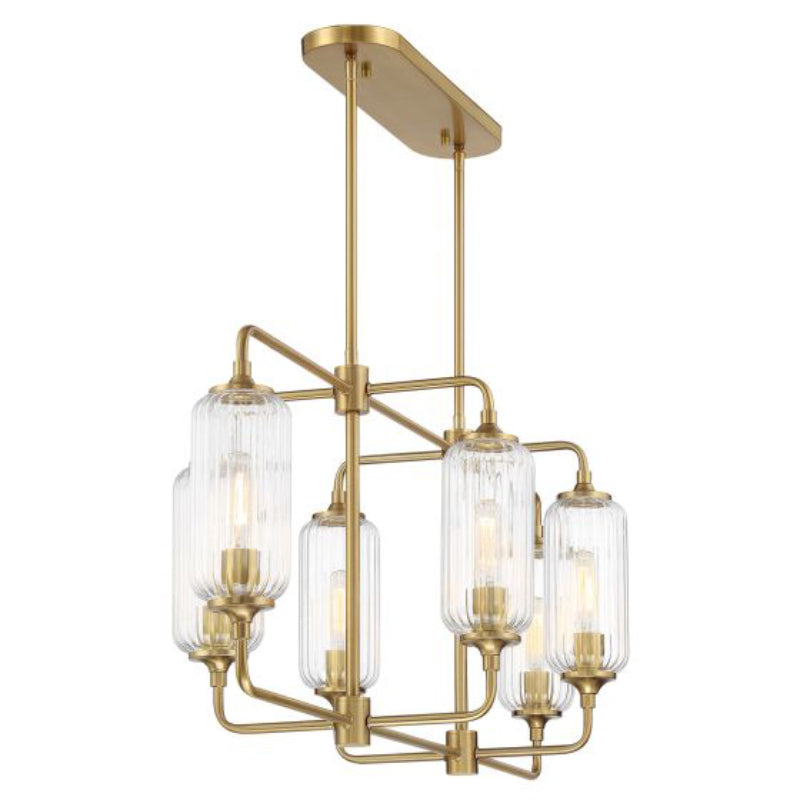 Savoy House 1-3026-6 Holton 6-lt 42" Linear Chandelier - Warm Brass