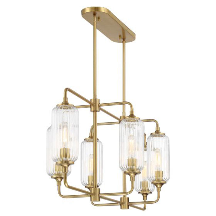 Savoy House 1-3026-6 Holton 6-lt 42" Linear Chandelier - Warm Brass