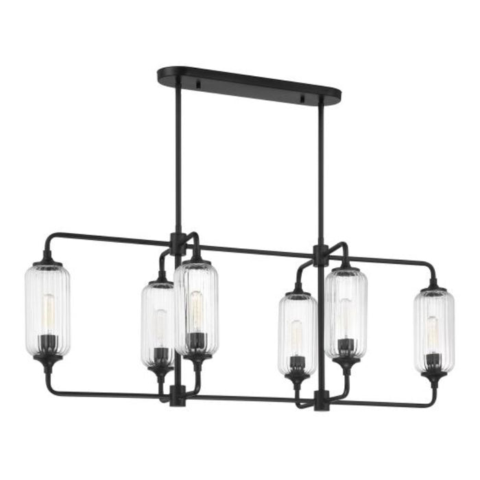 Savoy House 1-3026-6 Holton 6-lt 42" Linear Chandelier - Matte Black