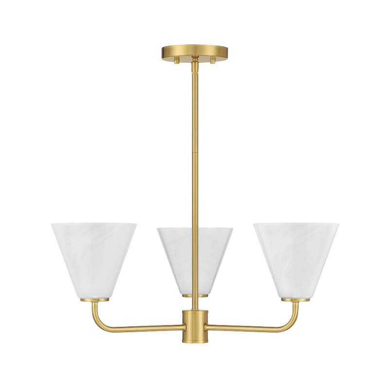 Savoy House 1-4013-3 Blair 3-lt 24" Chandelier - Warm Brass