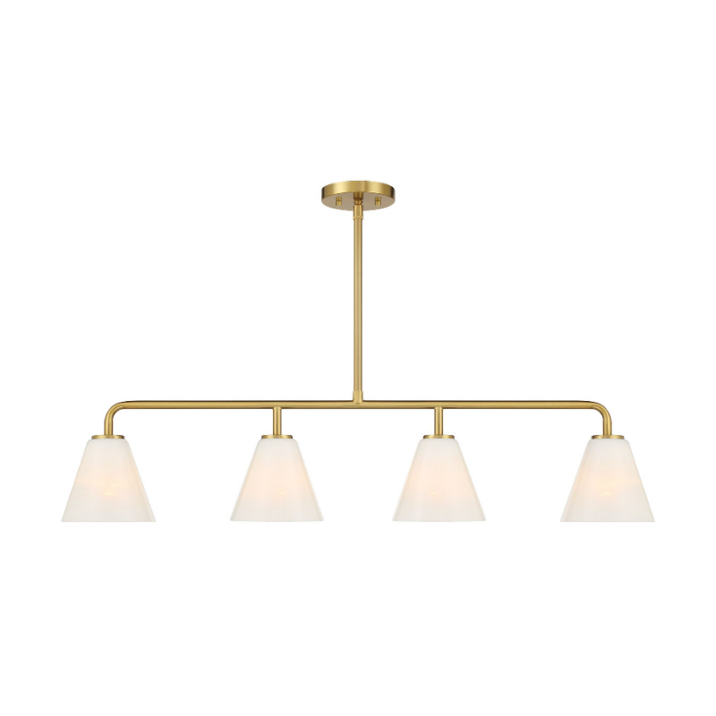 Savoy House 1-4014-4 Blair 4-lt 40" Linear Chandelier - Warm Brass