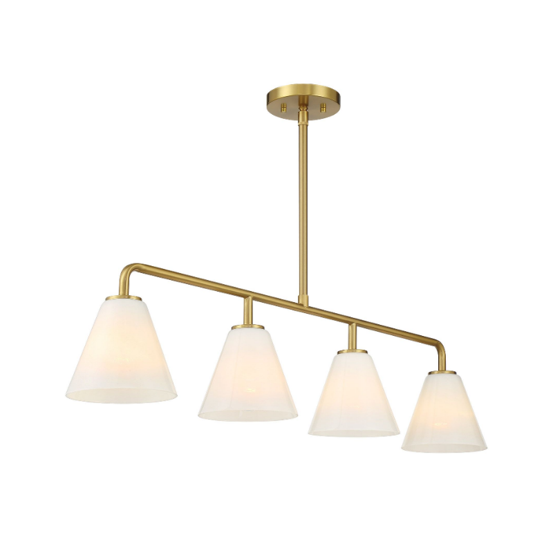 Savoy House 1-4014-4 Blair 4-lt 40" Linear Chandelier - Warm Brass