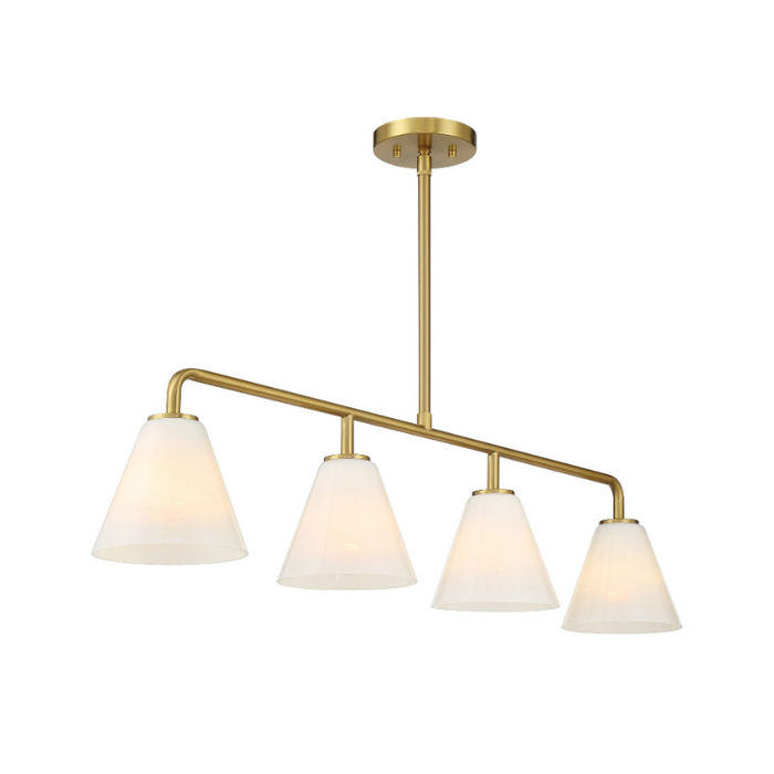 Savoy House 1-4014-4 Blair 4-lt 40" Linear Chandelier - Warm Brass