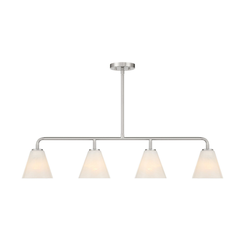 Savoy House 1-4014-4 Blair 4-lt 40" Linear Chandelier - Satin Nickel