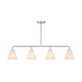 Savoy House 1-4014-4 Blair 4-lt 40" Linear Chandelier - Satin Nickel