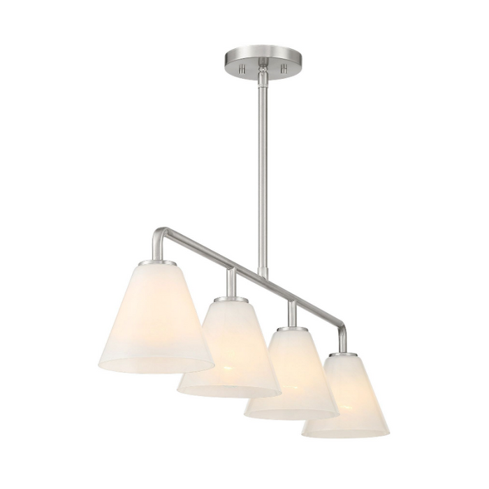 Savoy House 1-4014-4 Blair 4-lt 40" Linear Chandelier - Satin Nickel