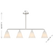 Savoy House 1-4014-4 Blair 4-lt 40" Linear Chandelier - Satin Nickel
