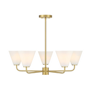 Savoy House 1-4015-5 Blair 5-lt 30" Chandelier - Warm Brass