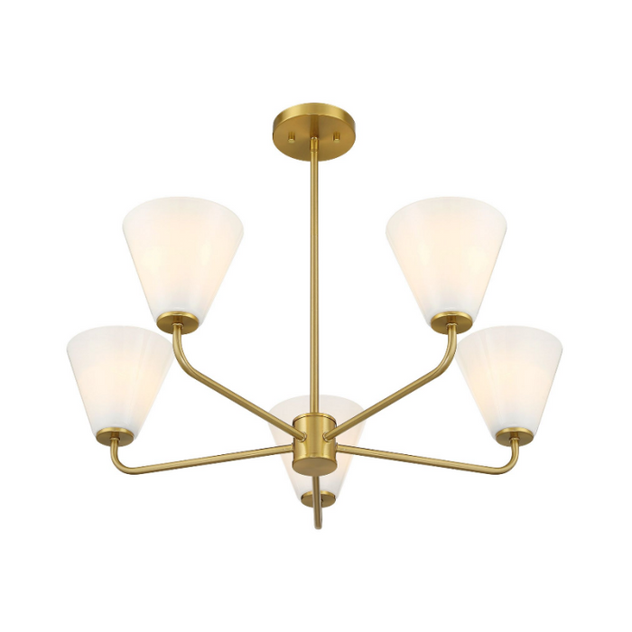 Savoy House 1-4015-5 Blair 5-lt 30" Chandelier - Warm Brass