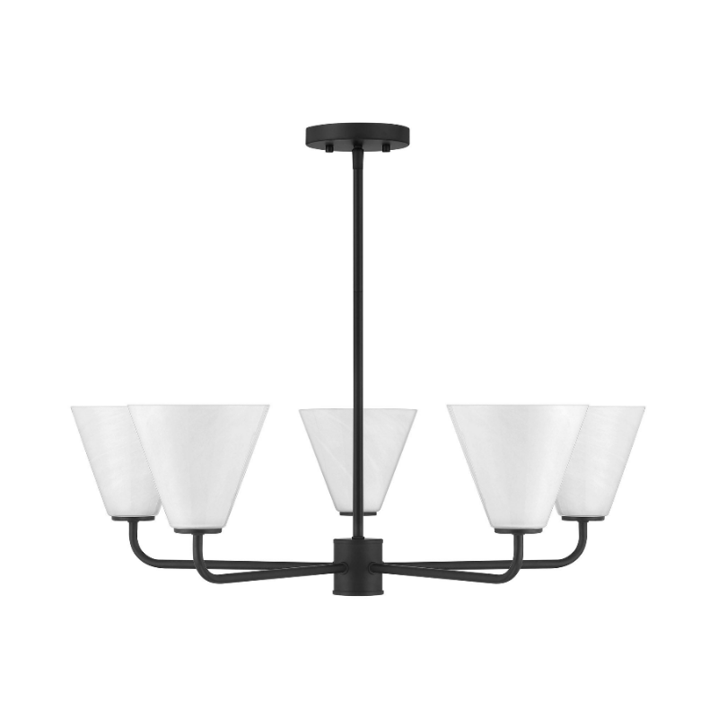 Savoy House 1-4015-5 Blair 5-lt 30" Chandelier - Matte Black