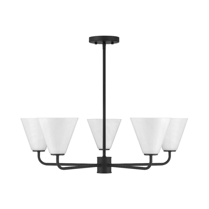 Savoy House 1-4015-5 Blair 5-lt 30" Chandelier - Matte Black