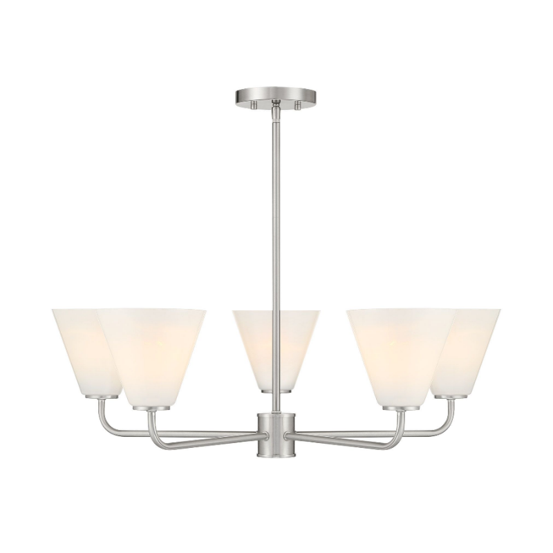 Savoy House 1-4015-5 Blair 5-lt 30" Chandelier - Satin Nickel