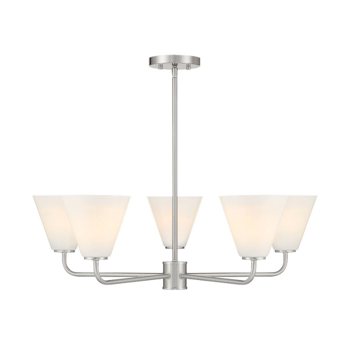 Savoy House 1-4015-5 Blair 5-lt 30" Chandelier - Satin Nickel