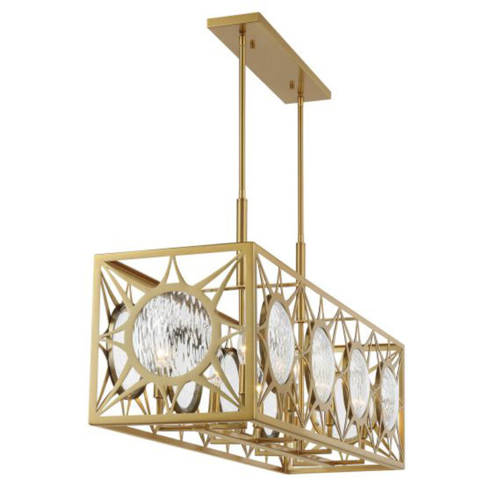 Savoy House 1-5066-8 Balfour 8-lt 44" Linear Chandelier - Warm Brass