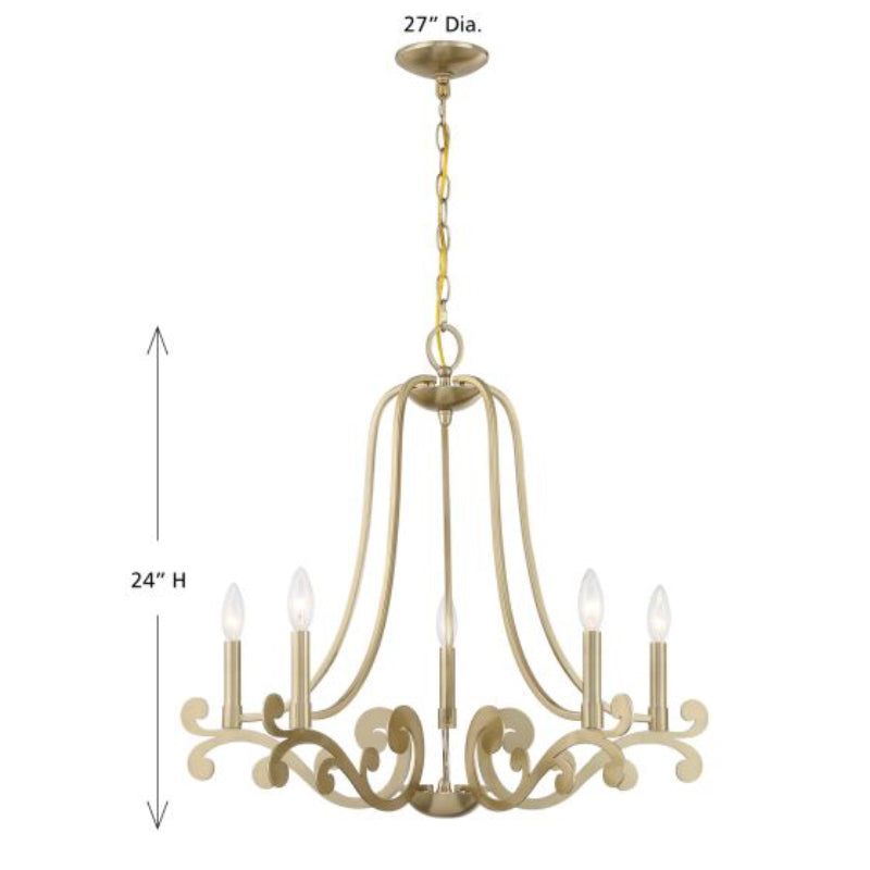 Savoy House 1-6096-5 Lombard 5-lt 27" Chandelier