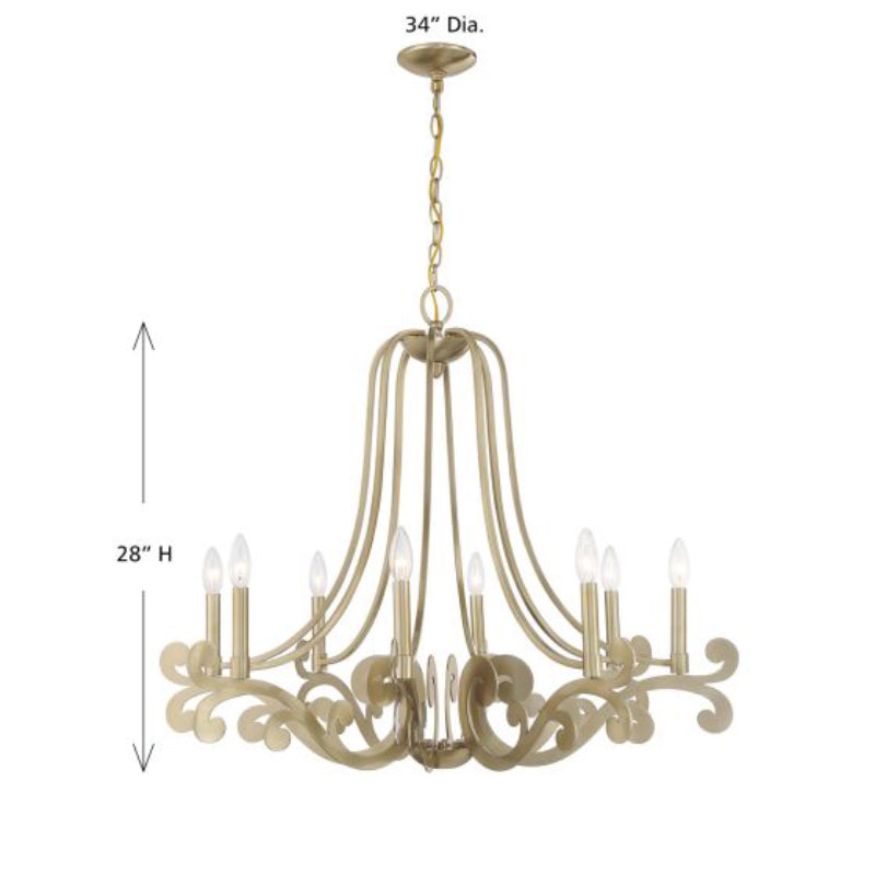 Savoy House 1-6097-8 Lombard 8-lt 34" Chandelier