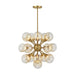 Savoy House 1-7934-16 Matisse 16-lt 22" Chandelier - Warm Brass