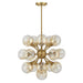 Savoy House 1-7934-16 Matisse 16-lt 22" Chandelier - Warm Brass