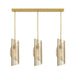 Savoy House 1-8031-3 Hillbourne 3-lt 38" Linear Chandelier - Warm Brass