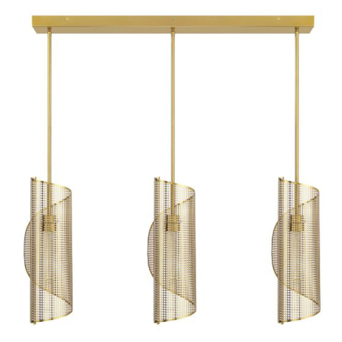 Savoy House 1-8031-3 Hillbourne 3-lt 38" Linear Chandelier - Warm Brass