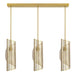 Savoy House 1-8031-3 Hillbourne 3-lt 38" Linear Chandelier - Warm Brass