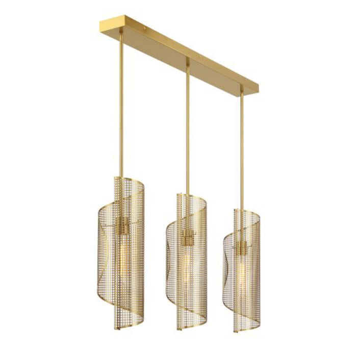 Savoy House 1-8031-3 Hillbourne 3-lt 38" Linear Chandelier - Warm Brass