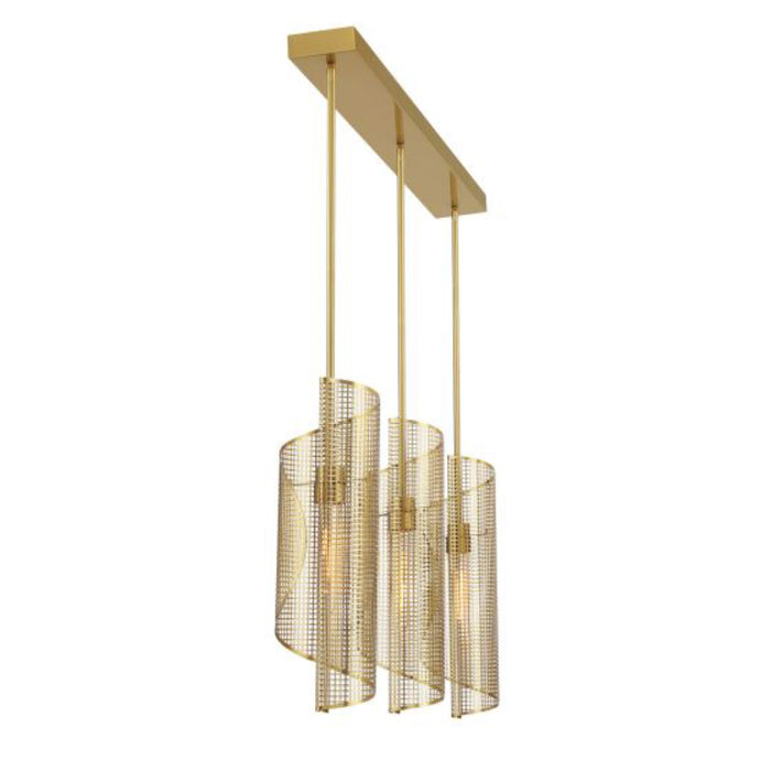 Savoy House 1-8031-3 Hillbourne 3-lt 38" Linear Chandelier - Warm Brass