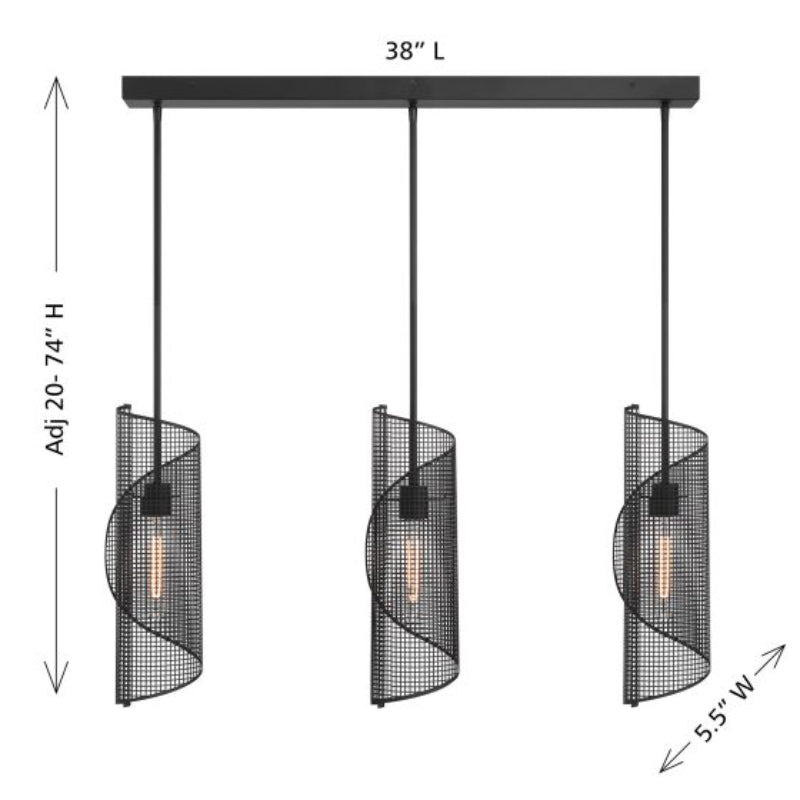 Savoy House 1-8031-3 Hillbourne 3-lt 38" Linear Chandelier